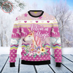 Unicorn Believe in Magic Ugly Christmas Sweater