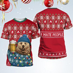 I Hate People Winter Bear Christmas Shirts, Hoodie - Diosweater