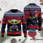 Baby Yoda New England Patriots Ugly Christmas Sweater - Diosweater