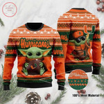 Baby Yoda Miami Hurricanes Ugly Christmas Sweater - Diosweater