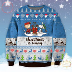 Snoopy Xmas Coming Ugly Christmas Sweater - Diosweater