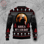 Black Cat Have Killer Day Halloween Sweater - Diosweater