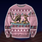 Kong vs Godzilla on Ship Ugly Christmas Sweater