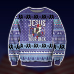 Jesus Has Your Back Ugly Christmas Sweater