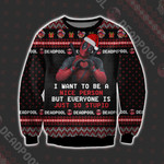Deadpool Wanto Be a Nice Person Ugly Christmas Sweater