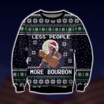 Less People More Bourbon Ugly Christmas Sweater
