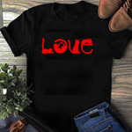 Cat Lover LOVE 2D Valentine T-shirt Ver 2
