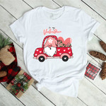 Gnome And Red Heart Truck 2D Valentine T-shirt