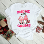 Sweet Gnome Couple Valentine 2D Valentine T-shirt