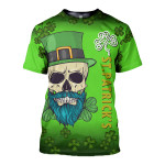 Leprechaun Skull 3D Saint Patrick's Day T-shirt