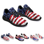 Vintage American Flag Red White Blue Sneakers