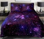 Purple Galaxy Cotton Bed Sheets Spread Comforter Duvet Cover Bedding Sets