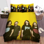Gojira Music Yellow Background Bed Sheets Spread Comforter Duvet Cover Bedding Sets