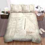 Da Vinci Inspired Sketches Wii Bed Sheets Spread Comforter Duvet Cover Bedding Sets