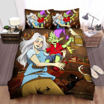 Disenchantment Characters Having Fun Time Bed Sheets Spread Duvet Cover Bedding Sets