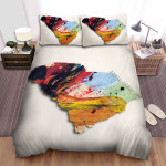 South Carolina Map Art Painted Bed Sheets Spread Comforter Duvet Cover Bedding Sets