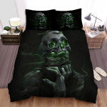 Halloween Mummy With Green Smoke Portrait Bed Sheets Spread Duvet Cover Bedding Sets