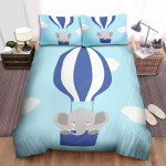 The Elephant Driving The Hot Air Balloon Bed Sheets Spread Duvet Cover Bedding Sets
