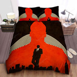 Silhouette Of Man Wearing Suit Bed Sheets Spread Comforter Duvet Cover Bedding Sets