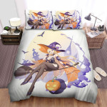 Halloween Sexy Witch And 2 Hands On Hers Bed Sheets Spread Duvet Cover Bedding Sets