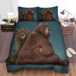 The Wild Animal - Apples Sticked In Bears Bed Sheets Spread Duvet Cover Bedding Sets
