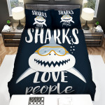The Wild Animal - This Shark Loves People Bed Sheets Spread Duvet Cover Bedding Sets