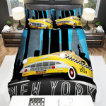 New York Stop For A Visit Cab Bed Sheets Spread Comforter Duvet Cover Bedding Sets