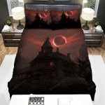 Gothic House Under Lunar Eclipse Artwork Bed Sheets Spread Duvet Cover Bedding Sets
