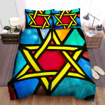 Judaism Star Of David Glass Art Bed Sheets Spread Comforter Duvet Cover Bedding Sets
