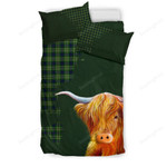Tweedside District Tartan Scottish Highland Cow Bed Sheets Duvet Cover Bedding Set Great Gifts For Birthday Christmas Thanksgiving