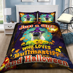 Just A Girl Who Love Bullmastiff And Halloween Bed Sheets Duvet Cover Bedding Set Great Gifts For Halloween