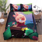 The Farm Animal - The Pig Girl On A Tree Bed Sheets Spread Duvet Cover Bedding Sets