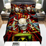 Megadeth Chained Skull And Poison Liquid Bed Sheets Spread Duvet Cover Bedding Sets