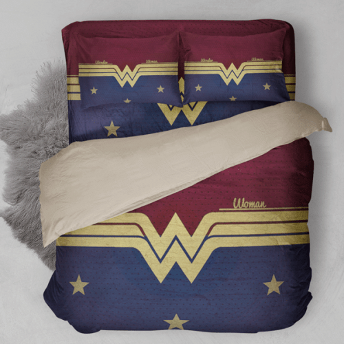 Logo Duvet Cover Bedding Set, Wonder Woman Duvet Cover Set