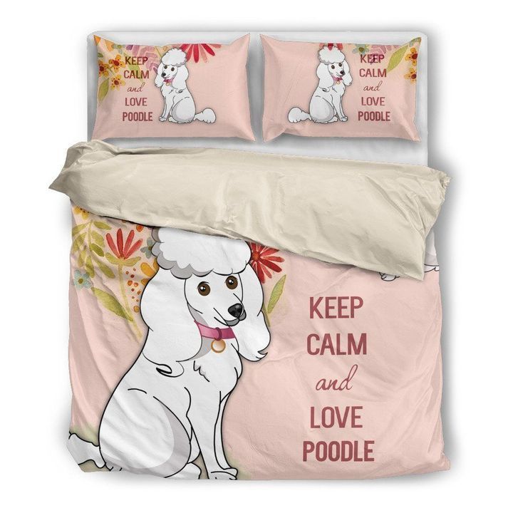 Poodle Cotton Bed Sheets Spread, How To Keep A Comforter In Duvet