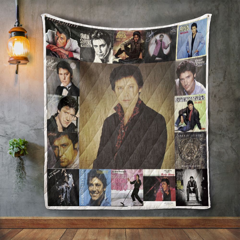 Shakin Stevens Albums Cover Poster Music Singer Quilt Blanket Bedding Family Gift For Him Father's Day