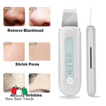 Ultrasonic Deep Face Cleaning Skin Scrubber Ion Vibration Acne Blackhead Removal Exfoliating Peeling Spatula Pore Cleaner Tool