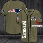 New England Patriots Baseball Shirt, Patriots Personalized Baseball Shirt, NFL Baseball Shirt, Sports Fan Gift, Holiday Gift 2021