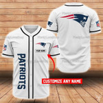 New England Patriots 3D Full Printing Personalized Baseball Shirt | NFL Football Custom Name New England Patriots | Unisex Baseball Shirt