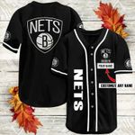 NBA Brooklyn Nets Fan Made Personalized Custom Name Baseball Jersey For Fans