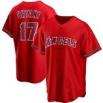 Shohei Ohtani #17 Baseball Jersey Fan-made, Red Los Angeles Baseball Jersey