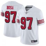 49ers #97 Nick Bosa White Team Color V-neck Short-sleeve Jersey For Fans