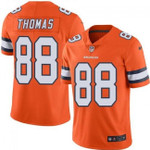 Broncos #88 Demaryius Thomas Orange Team Color V-neck Short-sleeve Jersey For Fans