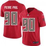 Buccaneers #90 Jason Pierre-Paul Red Team Color V-neck Short-sleeve Jersey For Fans