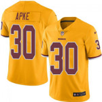 Redskins #30 Troy Apke Gold Team Color V-neck Short-sleeve Jersey For Fans