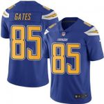 Chargers #85 Antonio Gates Electric Blue Team Color V-neck Short-sleeve Jersey For Fans