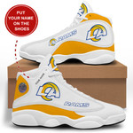 LOS ANGELES RAMS CUSTOM NAME SHOES  Air Jordan 13 Shoes Sneaker,  Gift Shoes For Fan Like Sneaker, You Can ADD Name
