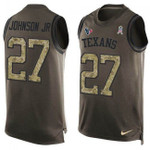 Texans #27 Duke Johnson Jr Green Team Color Tanktop Jersey For Fans