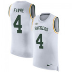 Packers #4 Brett Favre White Team Color Tanktop Jersey For Fans