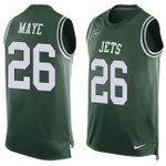 NFL Jets #26 Marcus Maye Green Team Color Tanktop Jersey For Fans